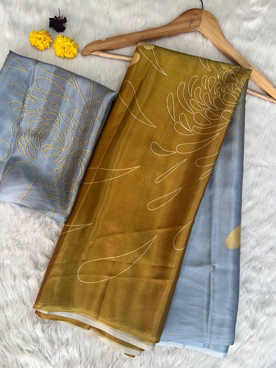 Premium Lustro Silk Saree – Digital Print with Matching Blouse