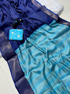 Super Hit Dola Silk Saree – Pure Elegance with Original Jacquard Border & Running Blouse