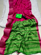 Super Hit Dola Silk Saree – Pure Elegance with Original Jacquard Border & Running Blouse