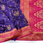 Soft Banarasi Silk Saree – Meenakari Jaal with Gold Zari Border & Rich Pallu