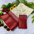 Super Hit Dola Silk Premium Saree – Pure Fabric with Original Jacquard Border & Running Blouse