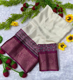 Super Hit Dola Silk Premium Saree – Pure Fabric with Original Jacquard Border & Running Blouse