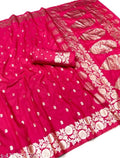Pure Soft Banarasi Jacquard Silk Saree – Premium Quality with Matching Blouse