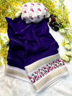 Soft Marsh Melon Saree – Self Jacquard Design with Contrast Zari Hamsa Borders.