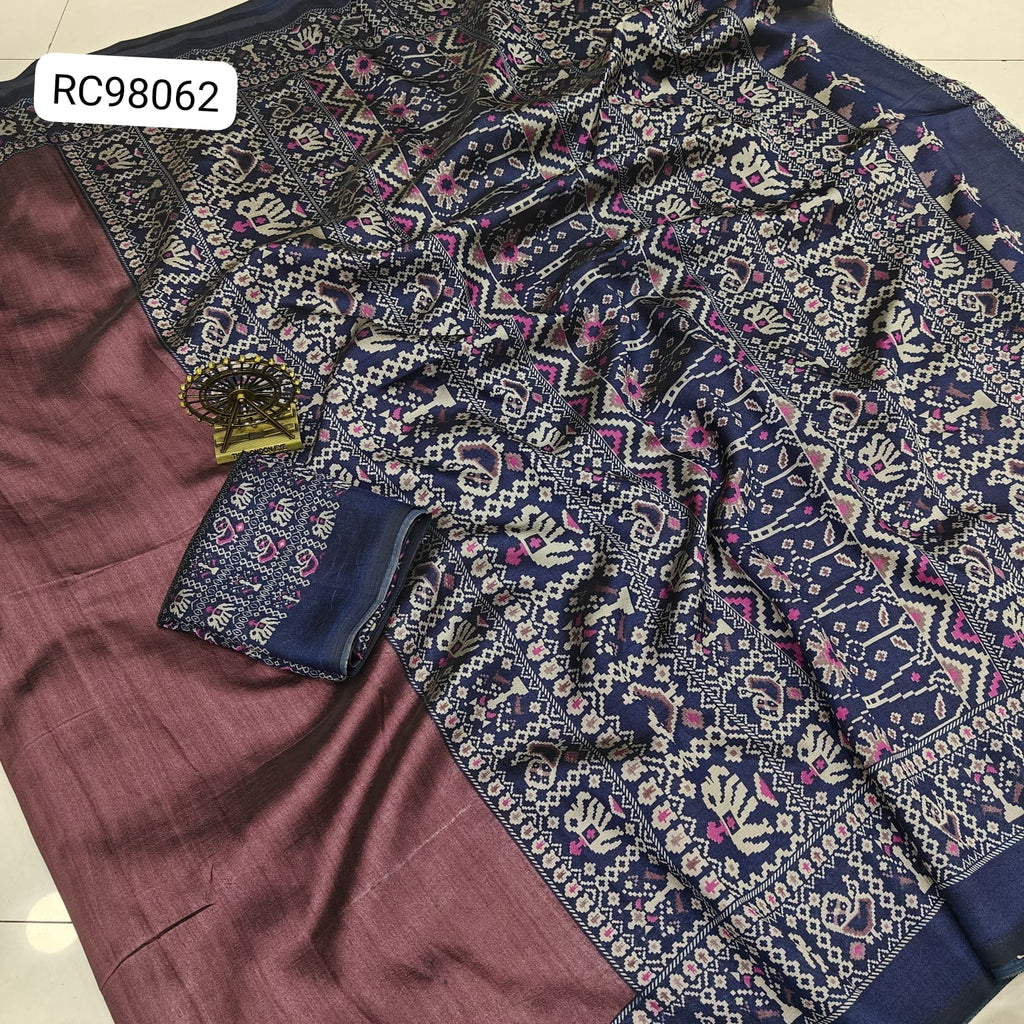 Soft & Shiny Australian Silk Saree – Patola Design.