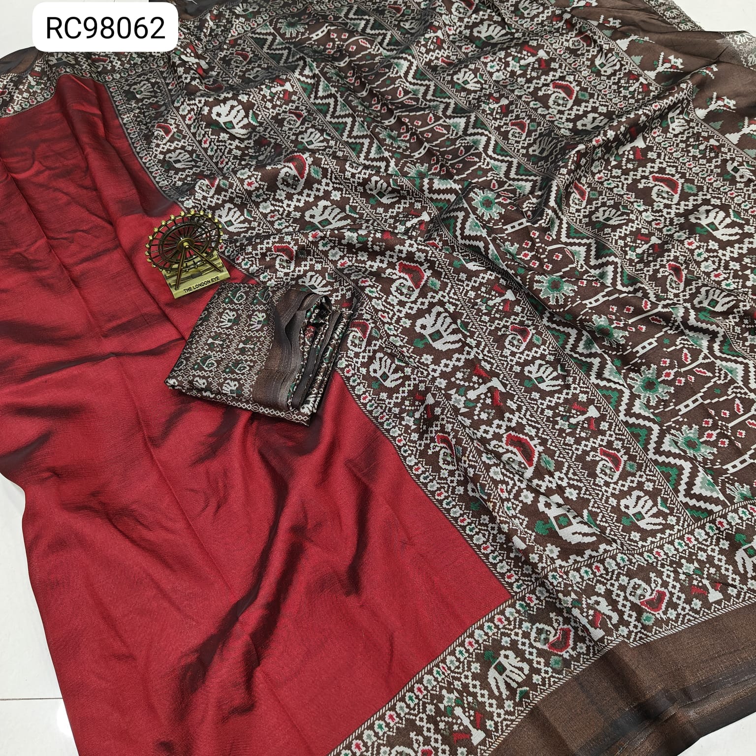 Soft & Shiny Australian Silk Saree – Patola Design.