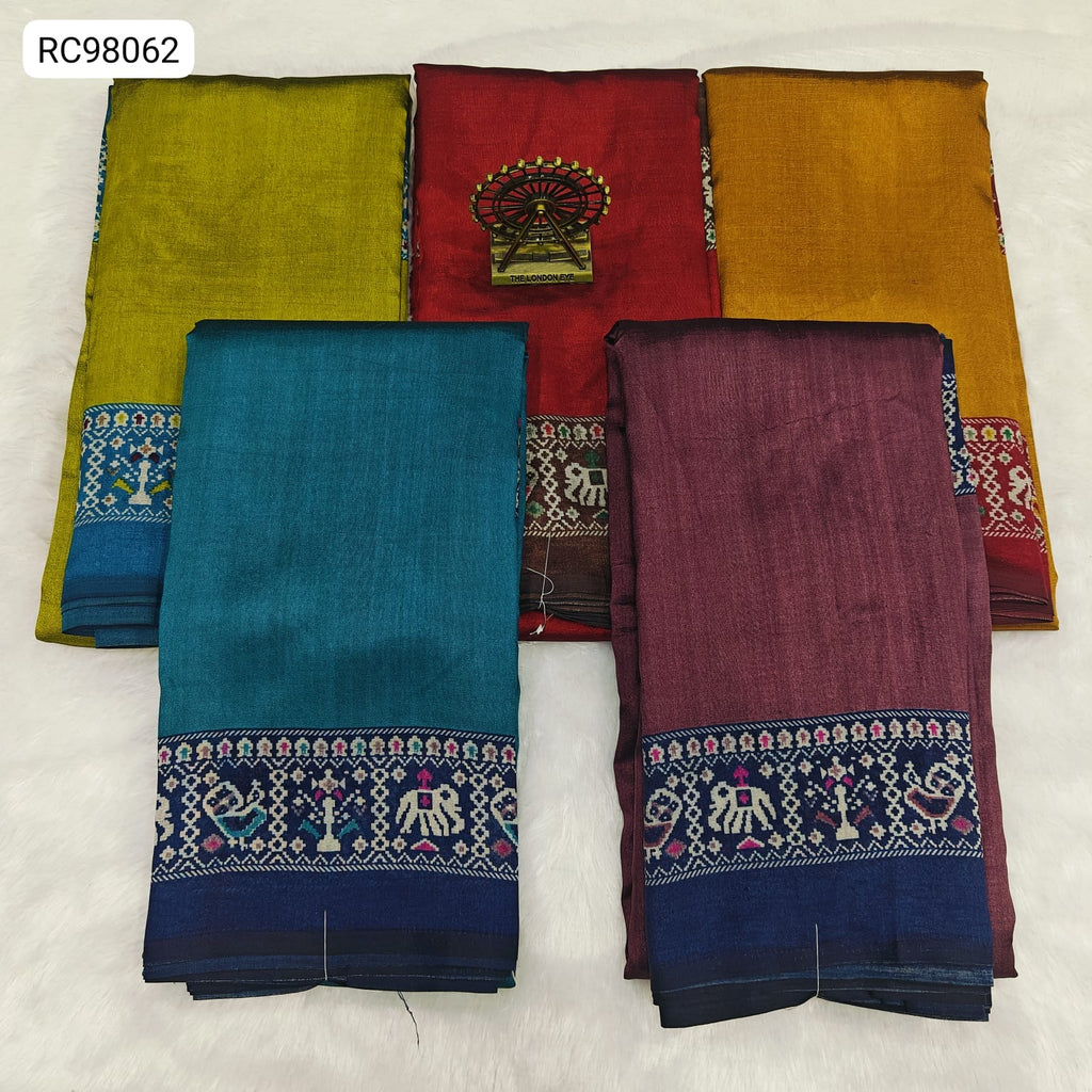 Soft & Shiny Australian Silk Saree – Patola Design.