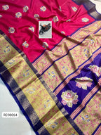 Beautiful Uppada Silk Saree – Horizontal Weaving & Contrast Border.