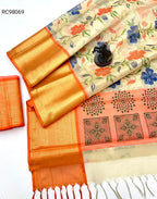 Premium Floral Organza Tissue Saree – Fresh Arrival.