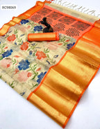 Premium Floral Organza Tissue Saree – Fresh Arrival.