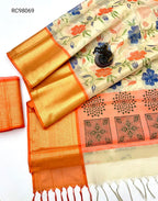 Premium Floral Organza Tissue Saree – Fresh Arrival.