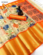 Premium Floral Organza Tissue Saree – Fresh Arrival.