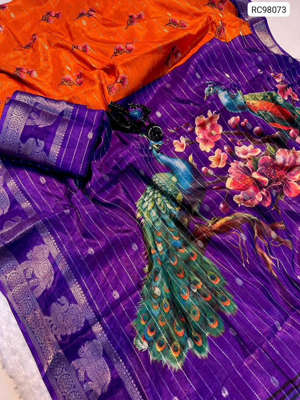 Heavy Mysore Silk Saree – Two Tone Padding Border.