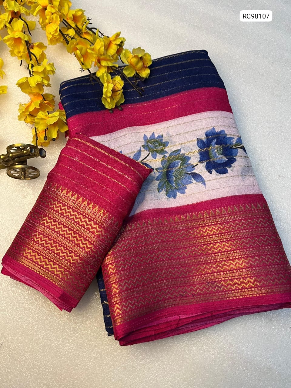 Heavy Mysore Silk Saree – Two Tone Padding Border