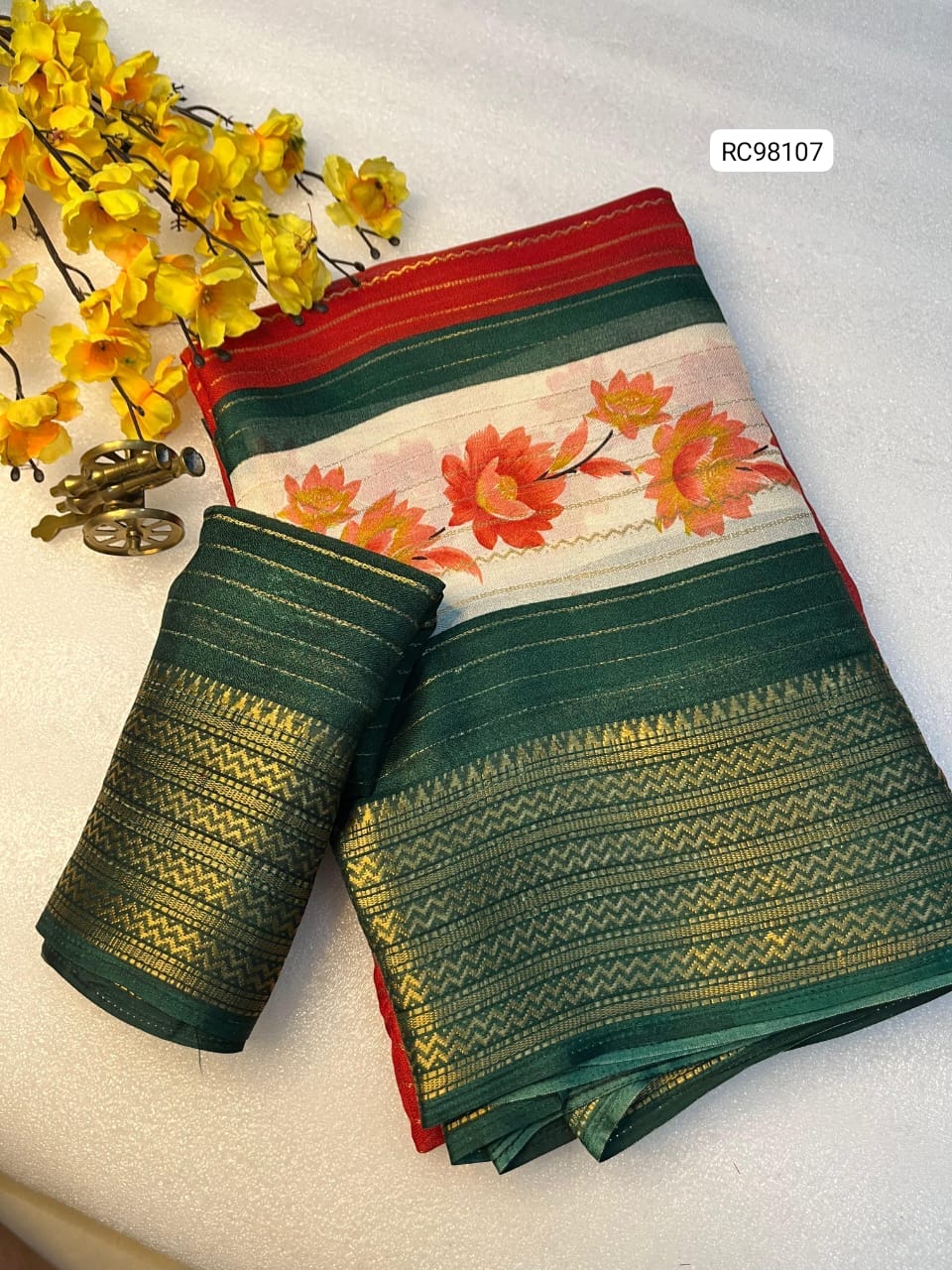 Heavy Mysore Silk Saree – Two Tone Padding Border