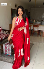 Super Hit Semi Gajji Silk Saree – Ajrakh Rich Pallu