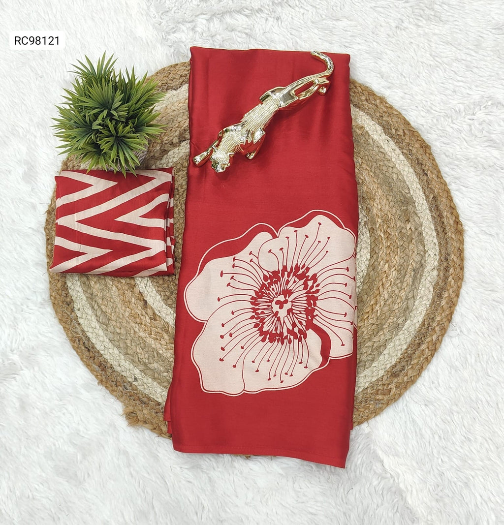 Super Hit Semi Gajji Silk Saree – Ajrakh Rich Pallu