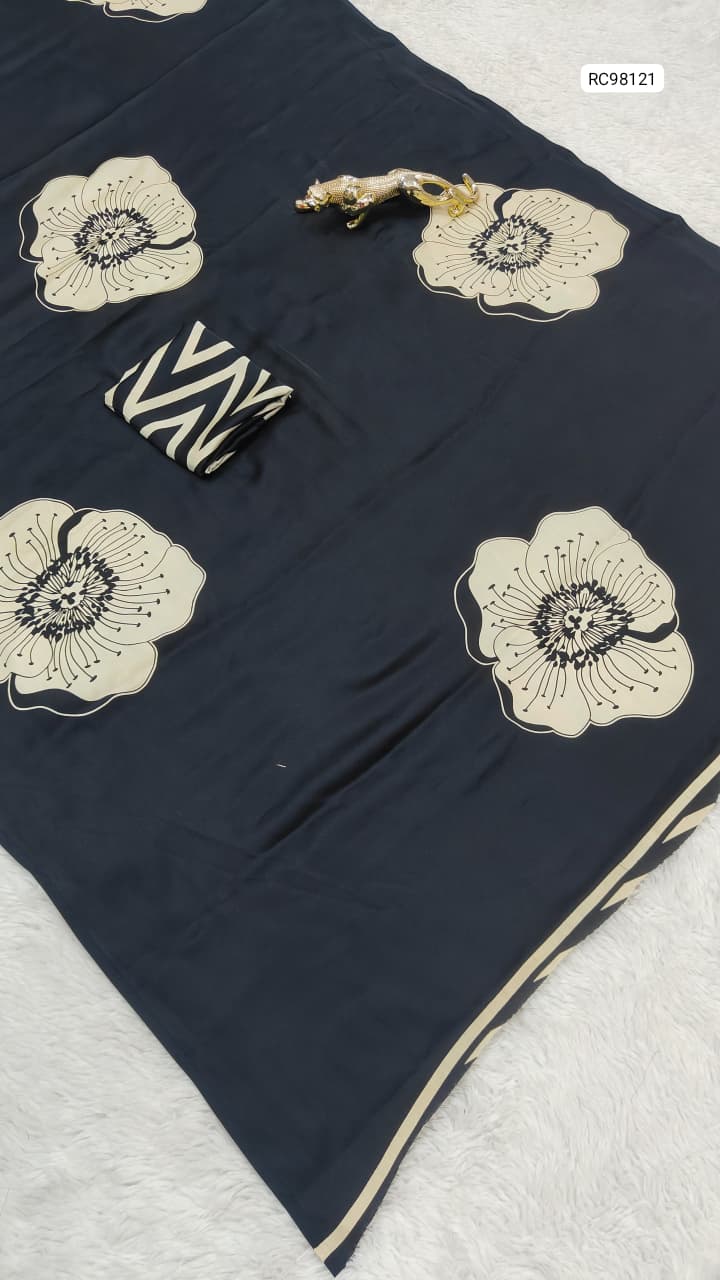 Super Hit Semi Gajji Silk Saree – Ajrakh Rich Pallu