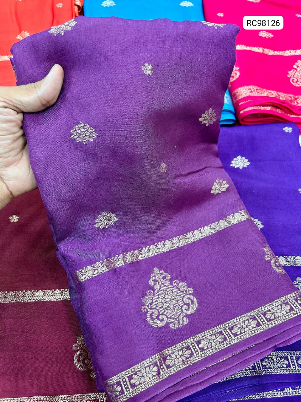 Pure Viscose Muslin Silk Saree