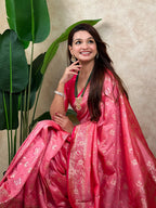 Premium Banarasi Soft Silk Saree – Meenakari Jaal