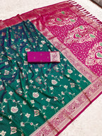 Premium Banarasi Soft Silk Saree – Meenakari Jaal