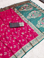 Premium Banarasi Soft Silk Saree – Meenakari Jaal