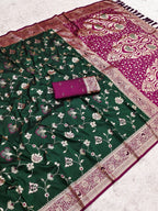 Premium Banarasi Soft Silk Saree – Meenakari Jaal