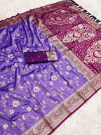 Premium Banarasi Soft Silk Saree – Meenakari Jaal