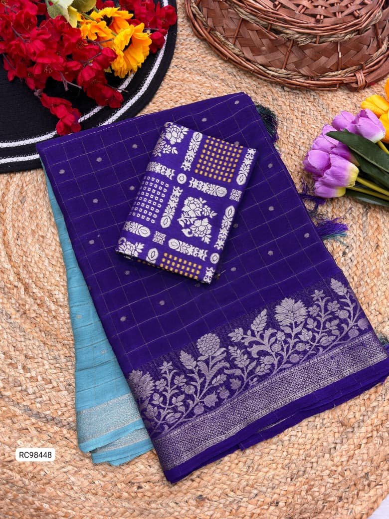 Viscose Chinon Weaving Saree