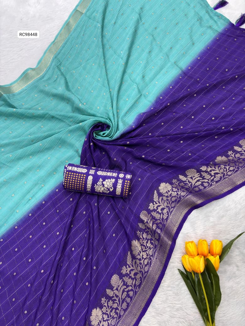 Viscose Chinon Weaving Saree