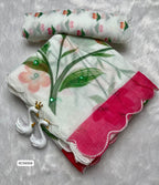 Soft Linen Brush Print Saree
