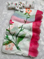 Soft Linen Brush Print Saree