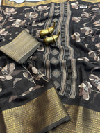 Heavy Marshmellow Jacquard Border Saree