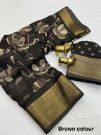 Heavy Marshmellow Jacquard Border Saree