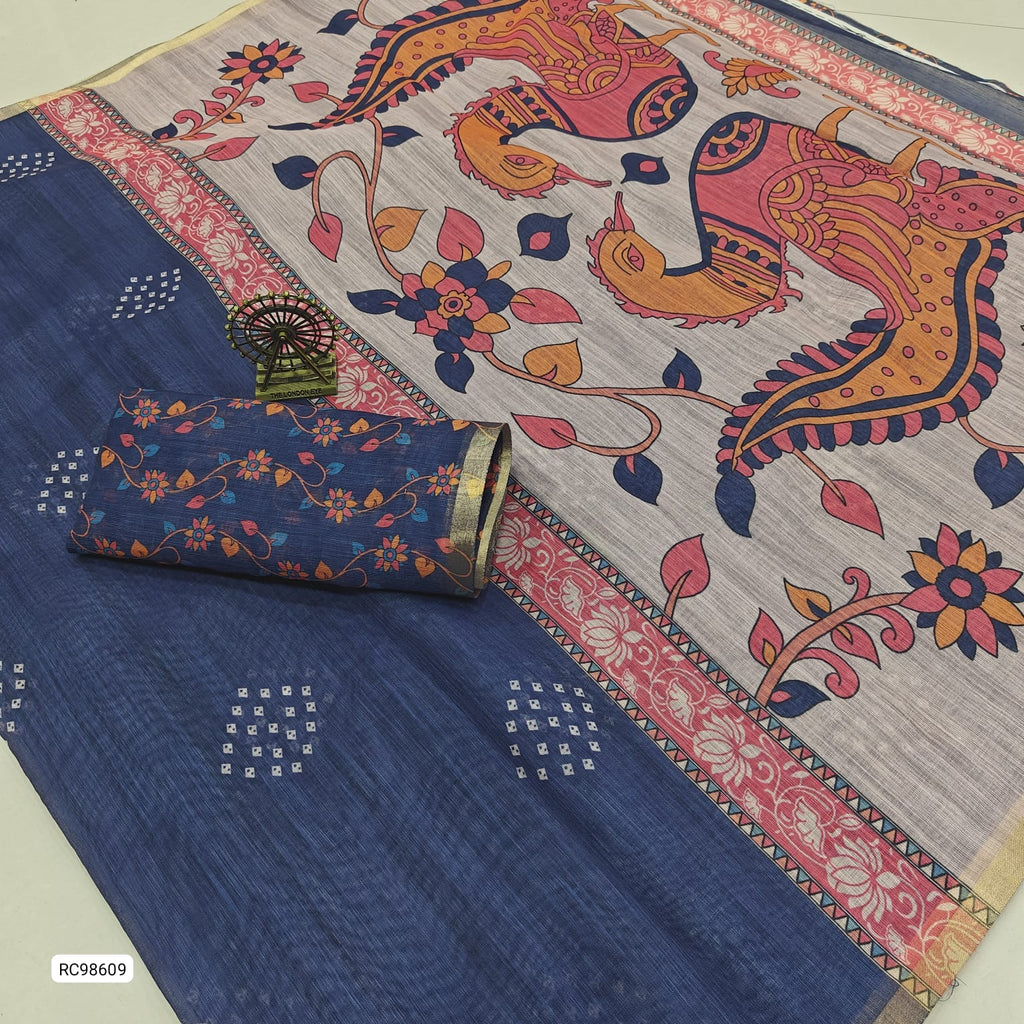 Premium Pure Soft Linen Cotton Saree