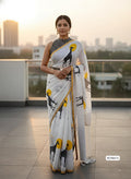 Heavy Linen Blooming Saree