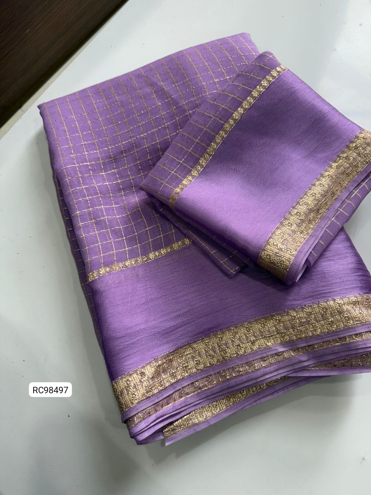 Pure Viscose Chex Saree