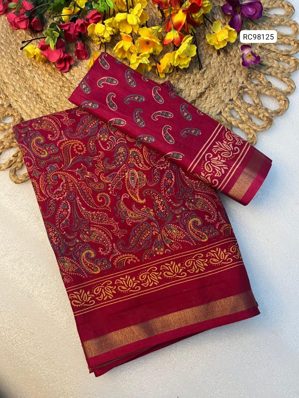 Mangalgiri Heavy Mul Mul Cotton Saree