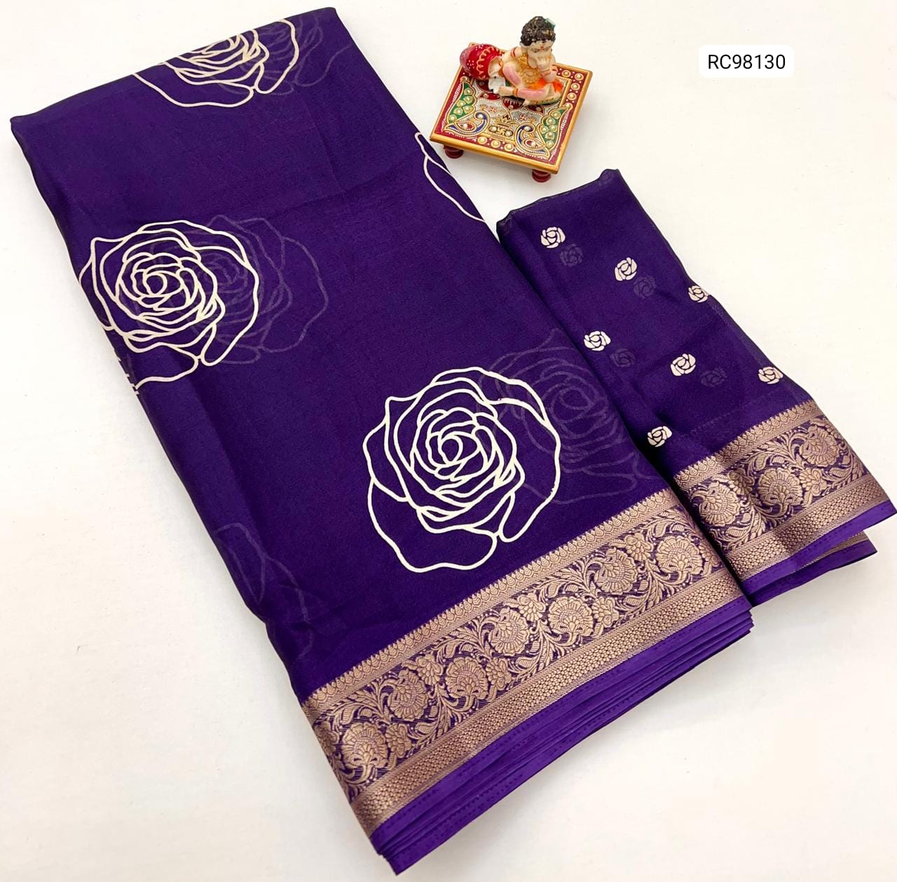 Pure Calcutta Moss Mellow Georgette Sarees