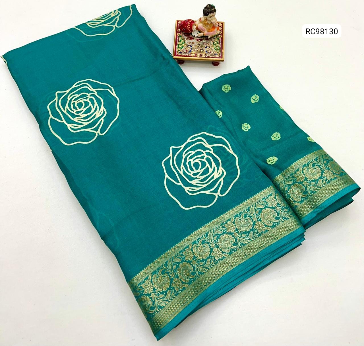 Pure Calcutta Moss Mellow Georgette Sarees