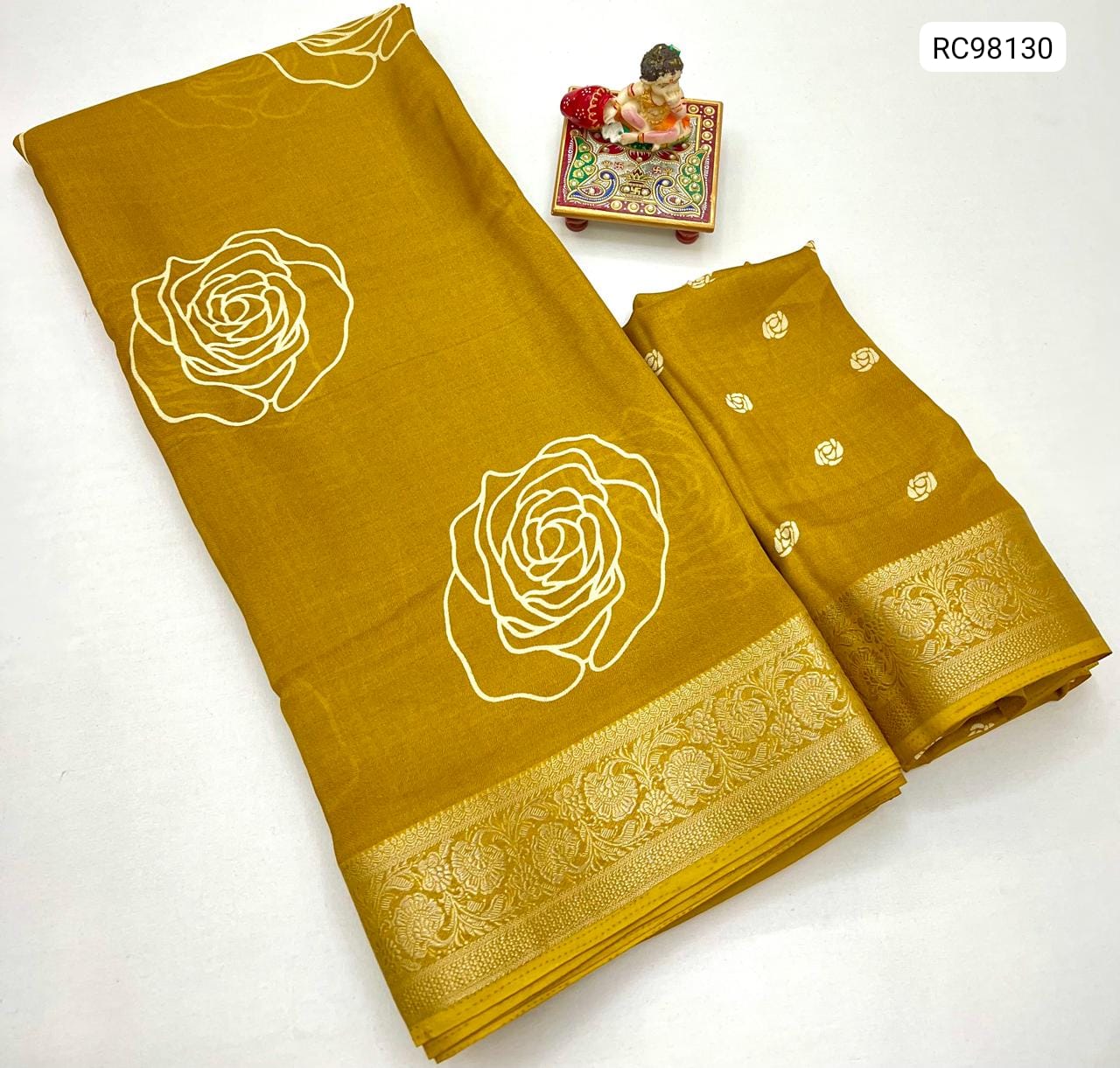 Pure Calcutta Moss Mellow Georgette Sarees