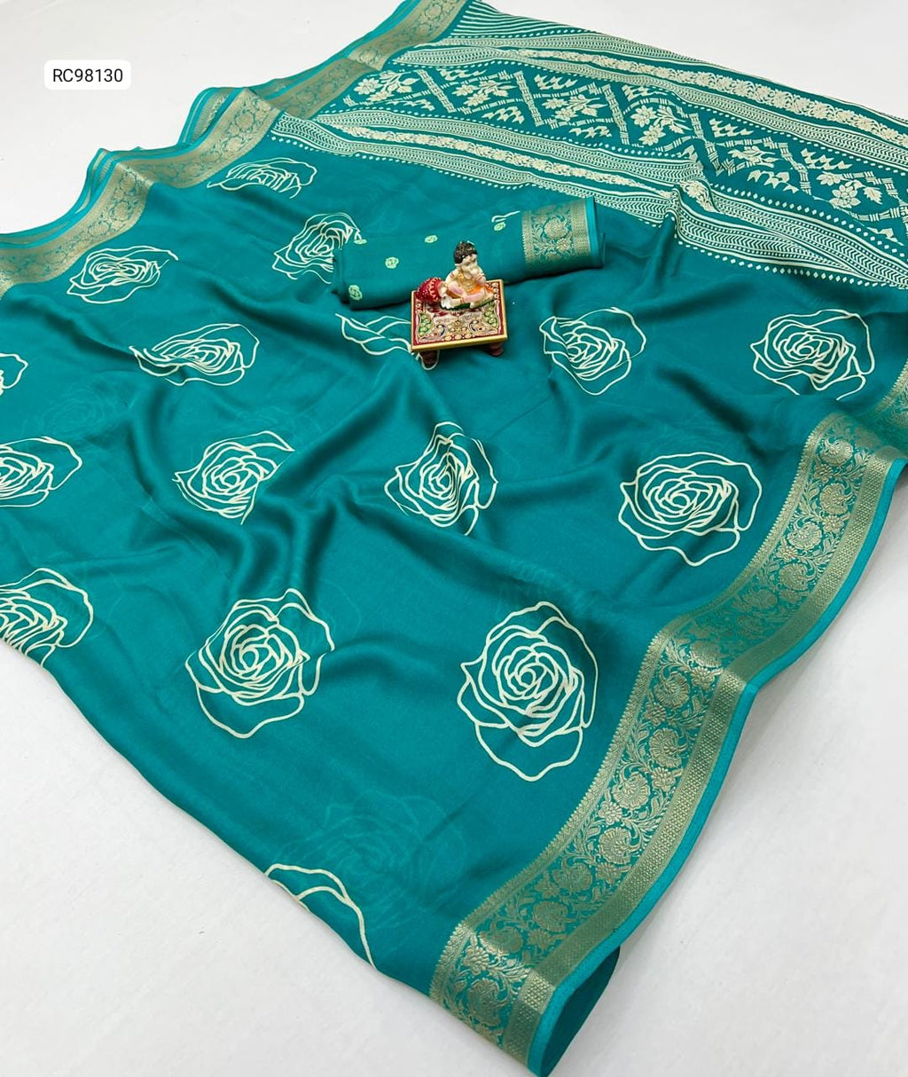 Pure Calcutta Moss Mellow Georgette Sarees