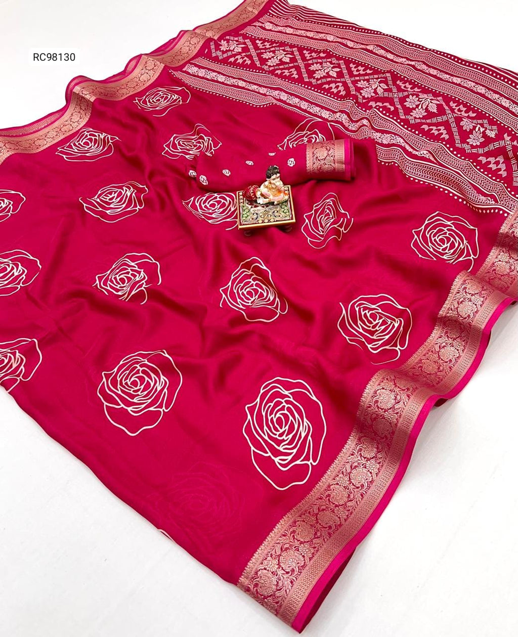 Pure Calcutta Moss Mellow Georgette Sarees