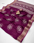 Pure Calcutta Moss Mellow Georgette Sarees