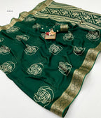 Pure Calcutta Moss Mellow Georgette Sarees