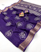 Pure Calcutta Moss Mellow Georgette Sarees