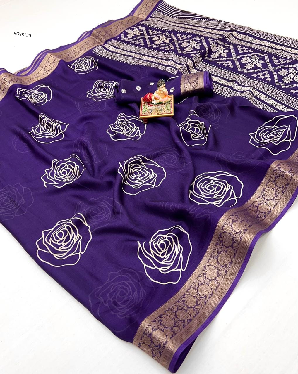 Pure Calcutta Moss Mellow Georgette Sarees