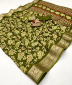 Pure Calcutta Moss Mellow Georgette Sarees