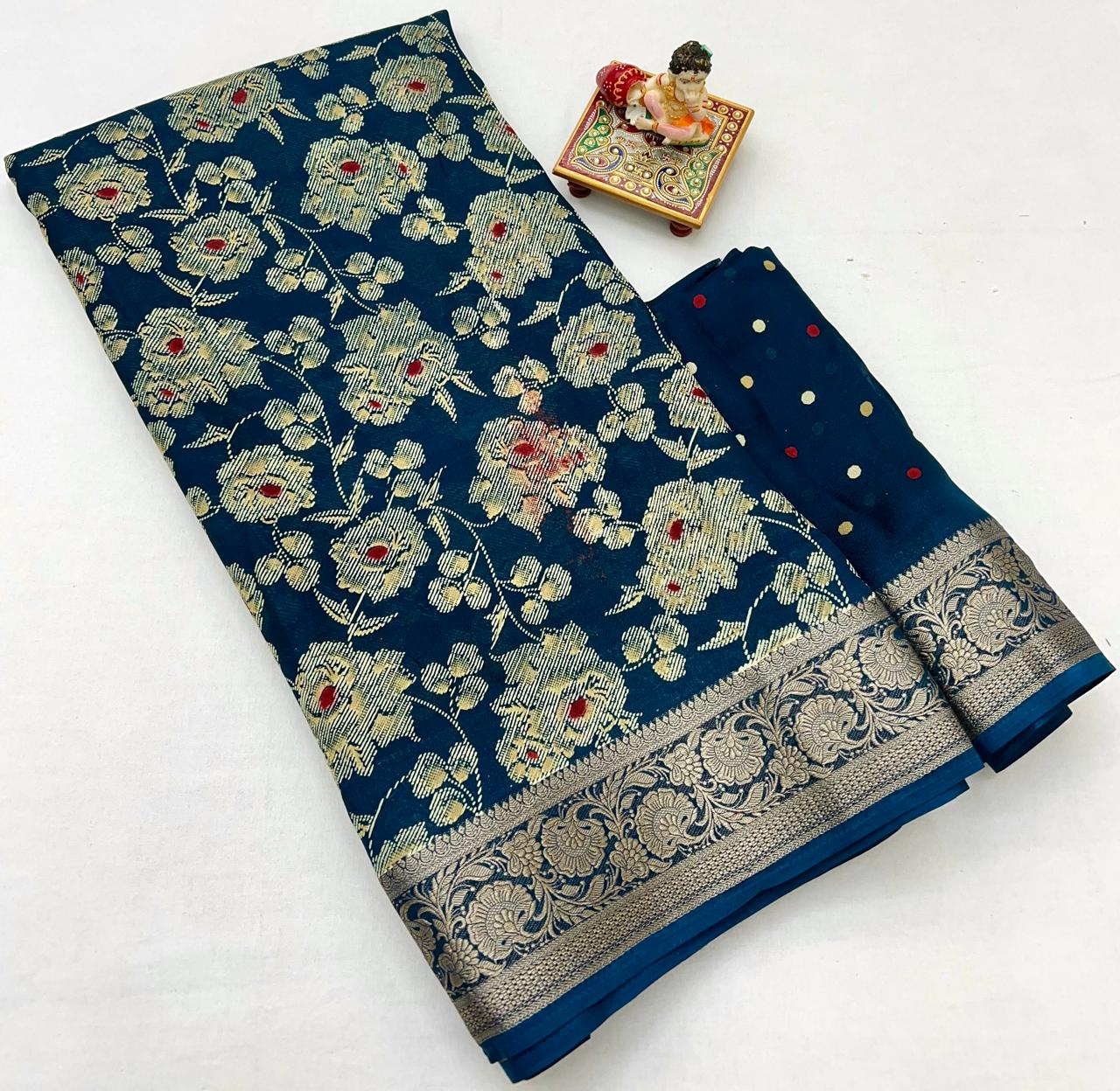Pure Calcutta Moss Mellow Georgette Sarees