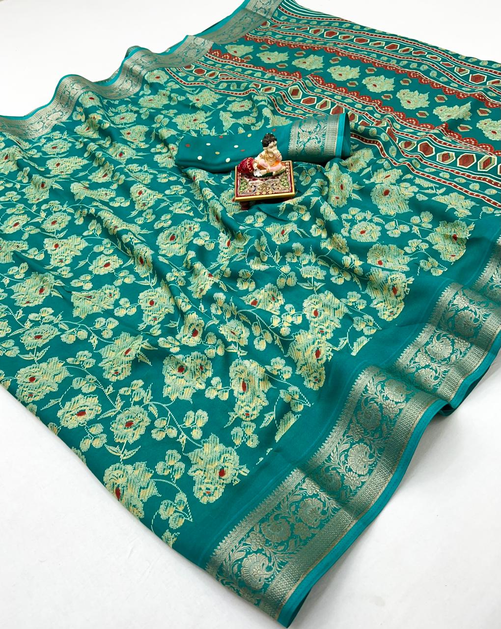 Pure Calcutta Moss Mellow Georgette Sarees